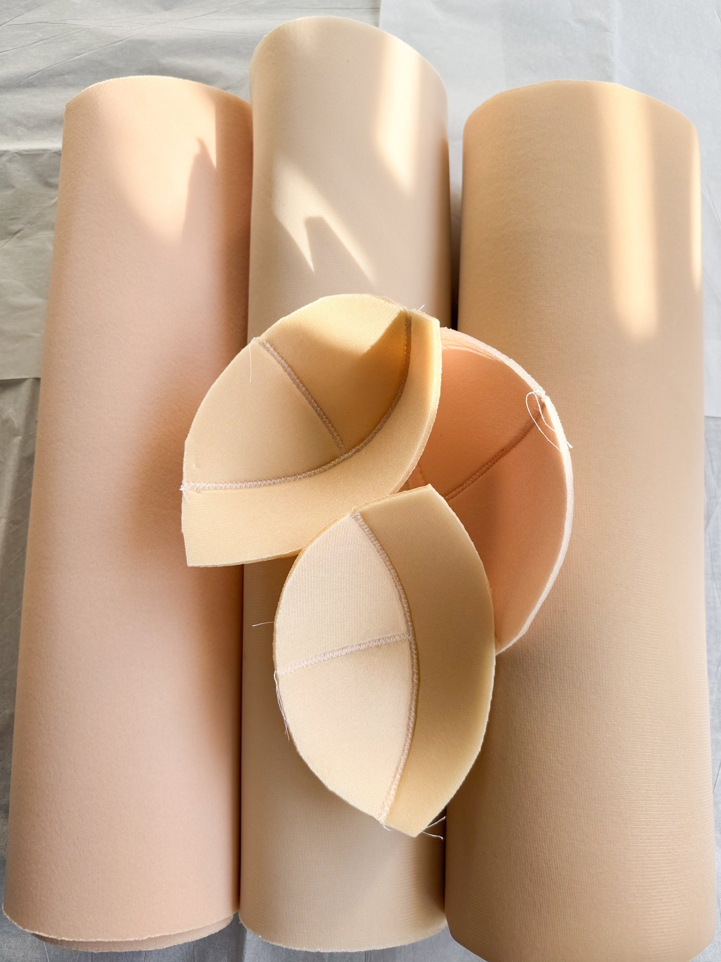 W/ Foam For Making Corset Cups, Nude foam for making cups 1/8" (3 mm)