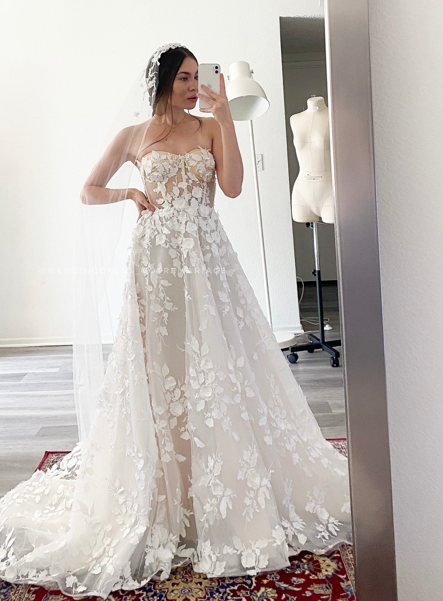 Bella/ Boho A -Line Wedding Dress with a train