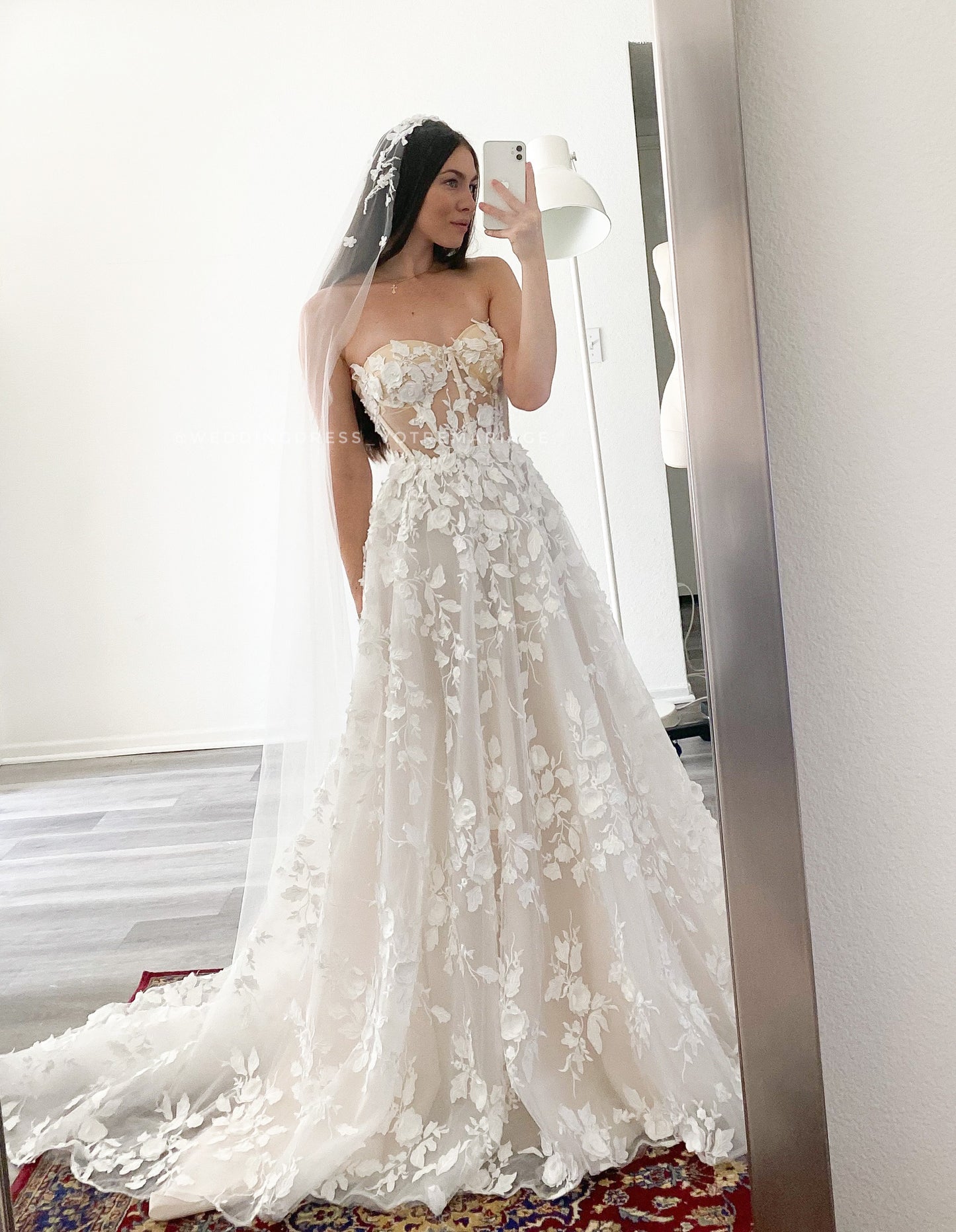 Bella/ Boho A -Line Wedding Dress with a train