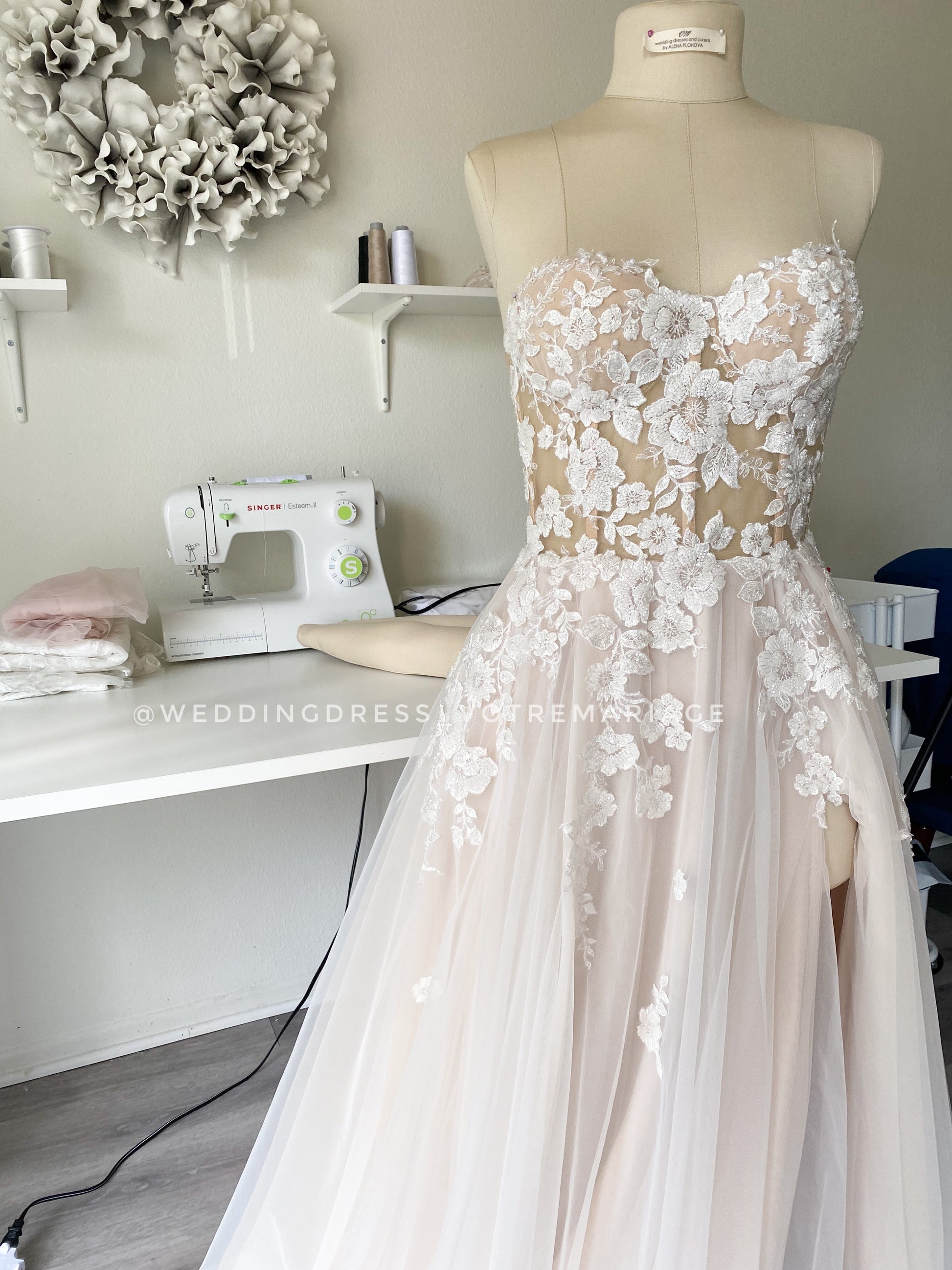 Lace bridal gown