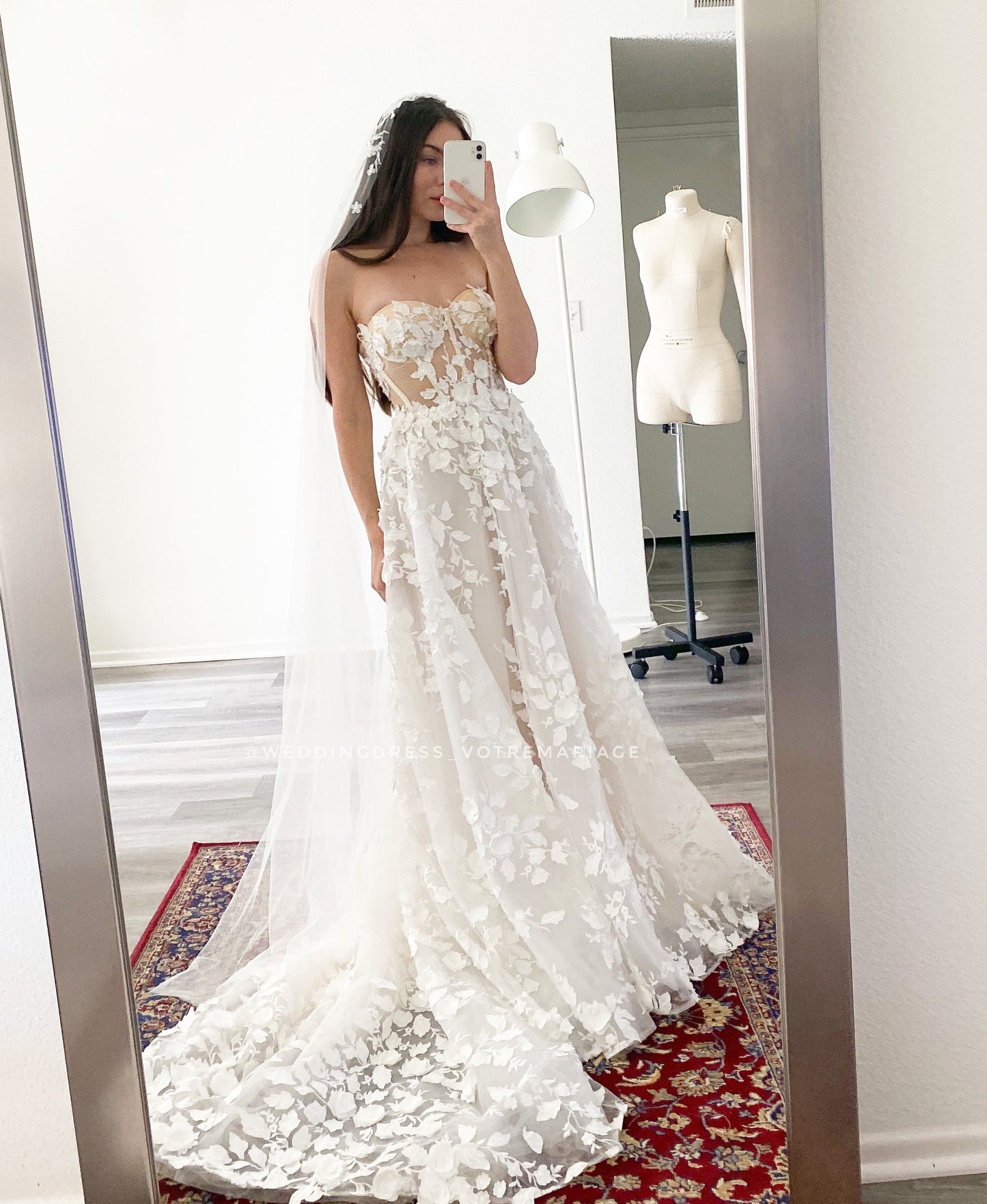 Bella/ Boho A -Line Wedding Dress with a train