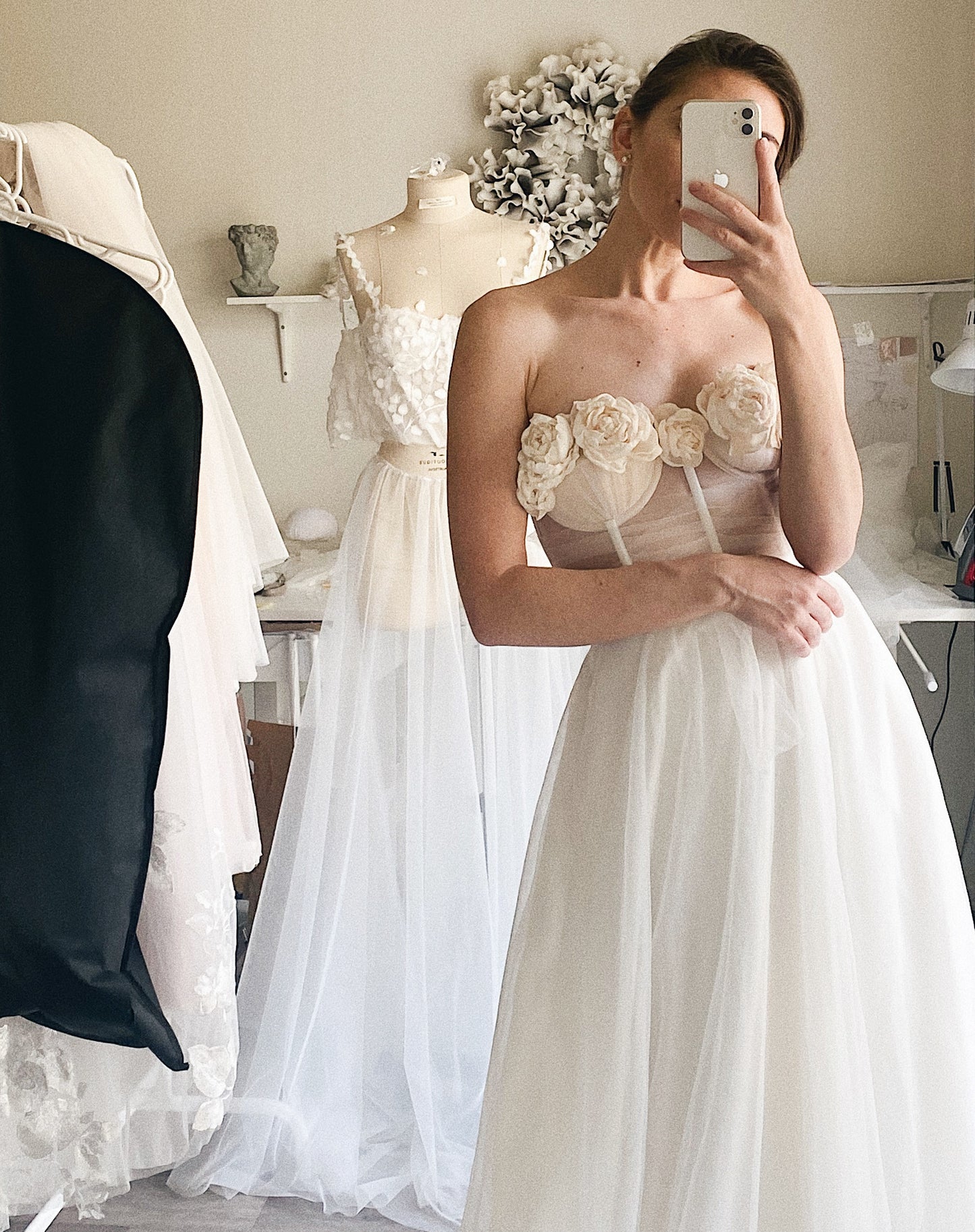 Simple bride gown