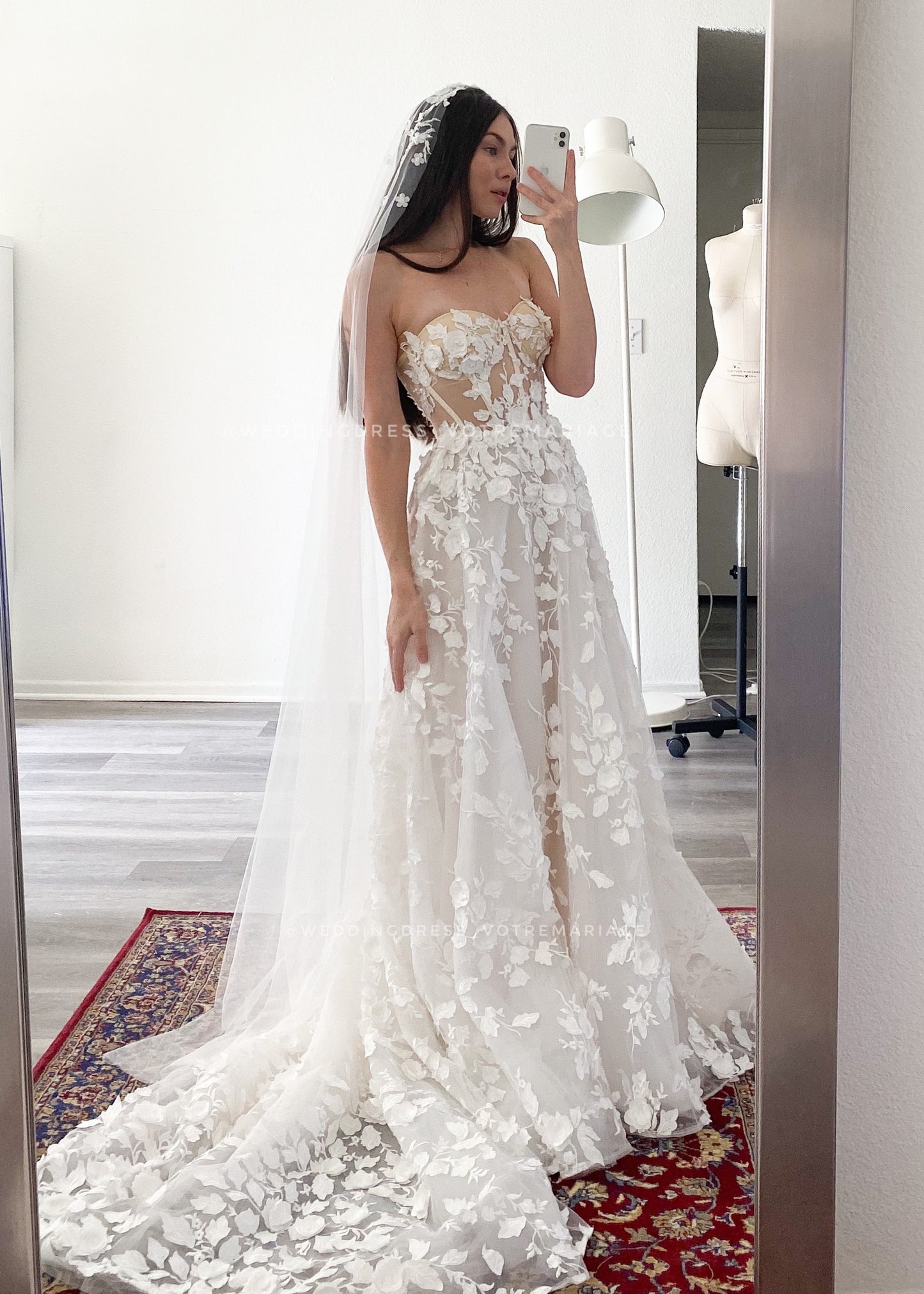 Bella/ Boho A -Line Wedding Dress with a train