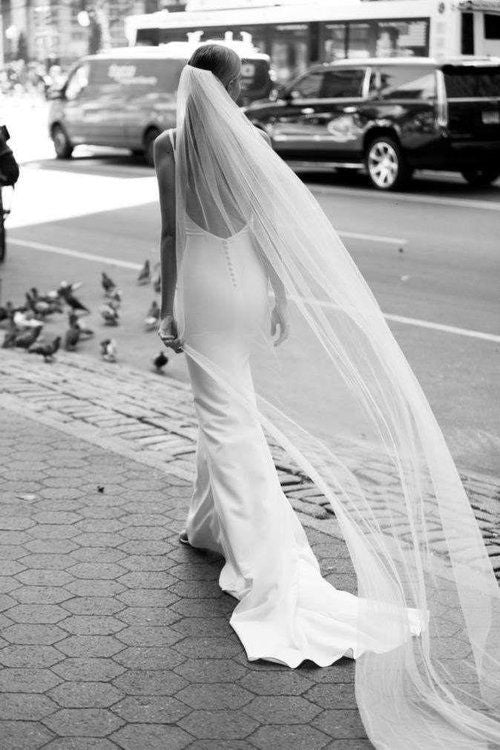 Long Cathedral Wedding Veil – Wedding dresses by Alena Plokhova Long Cathedral Wedding Veil – Wedding dresses by Alena Plokhova
