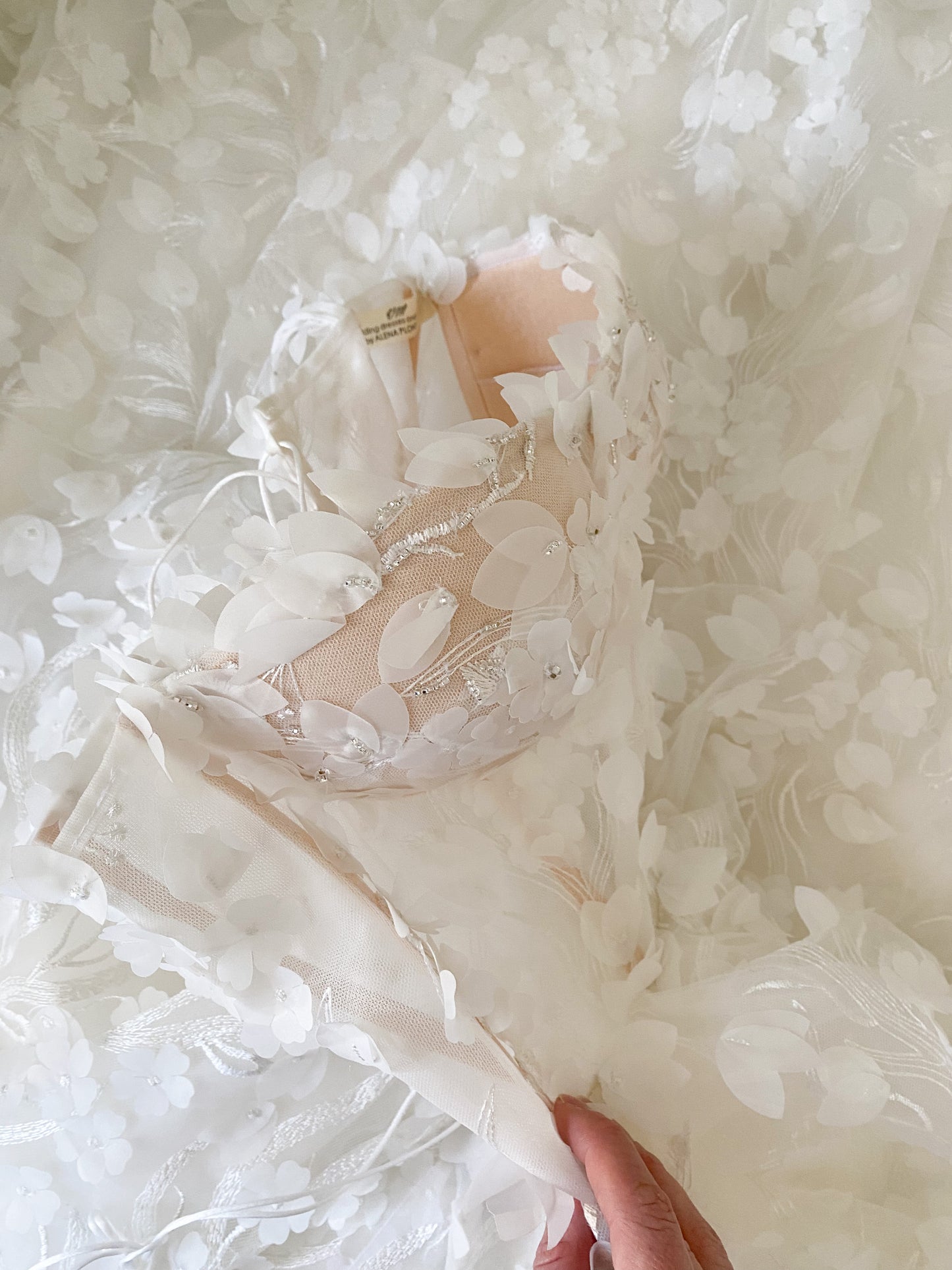 Fiona/ Spaghetti Straps Wedding Dress With Slit