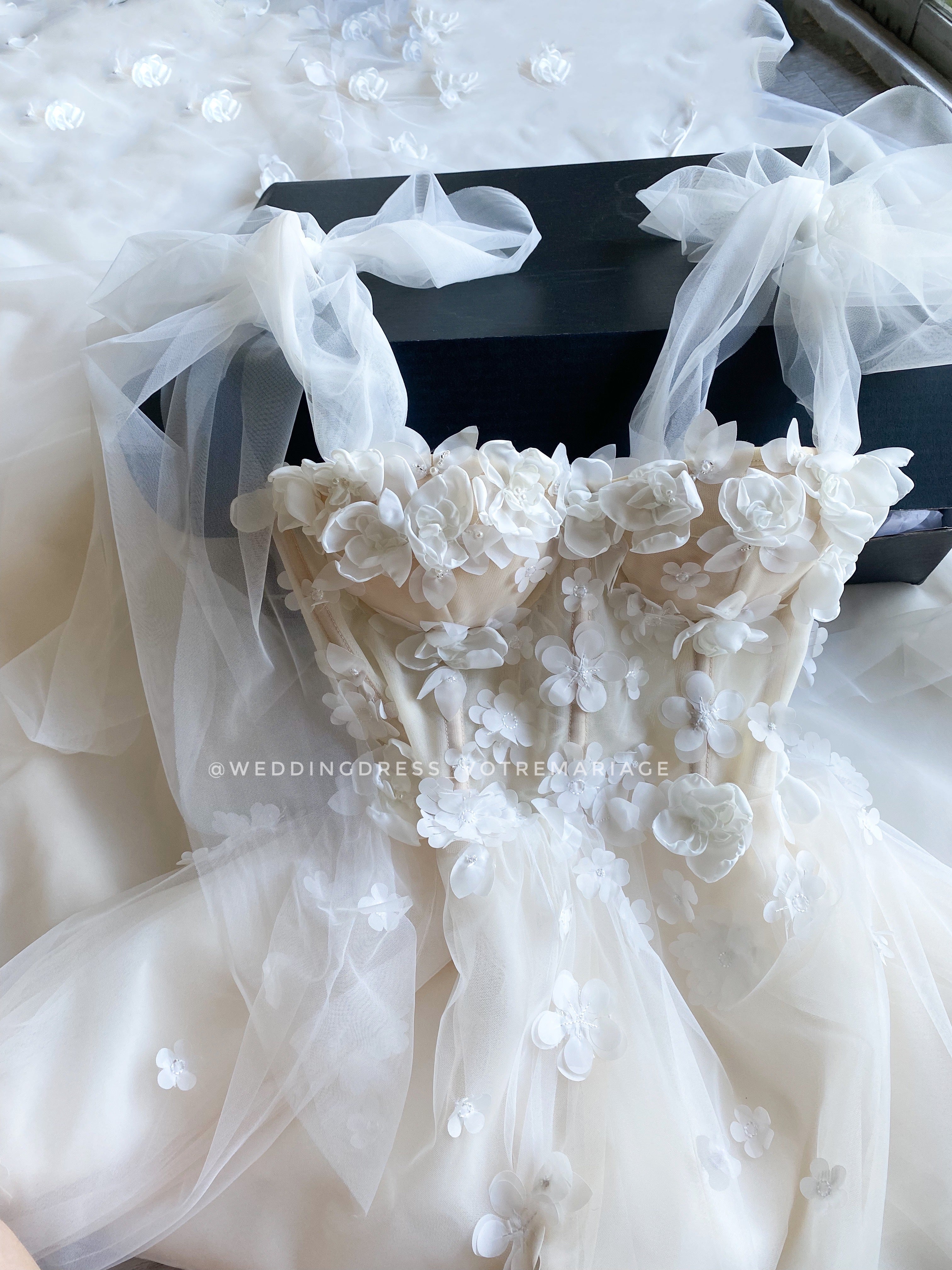 cream wedding dresses Floral wedding dress – Wedding dresses by Alena Plokhova