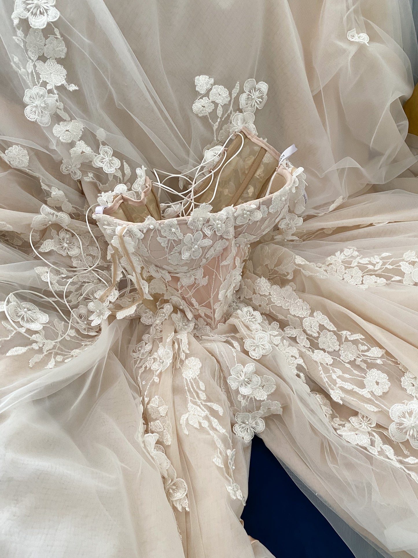 Agata/ Blush  Wedding Dress With Long Train