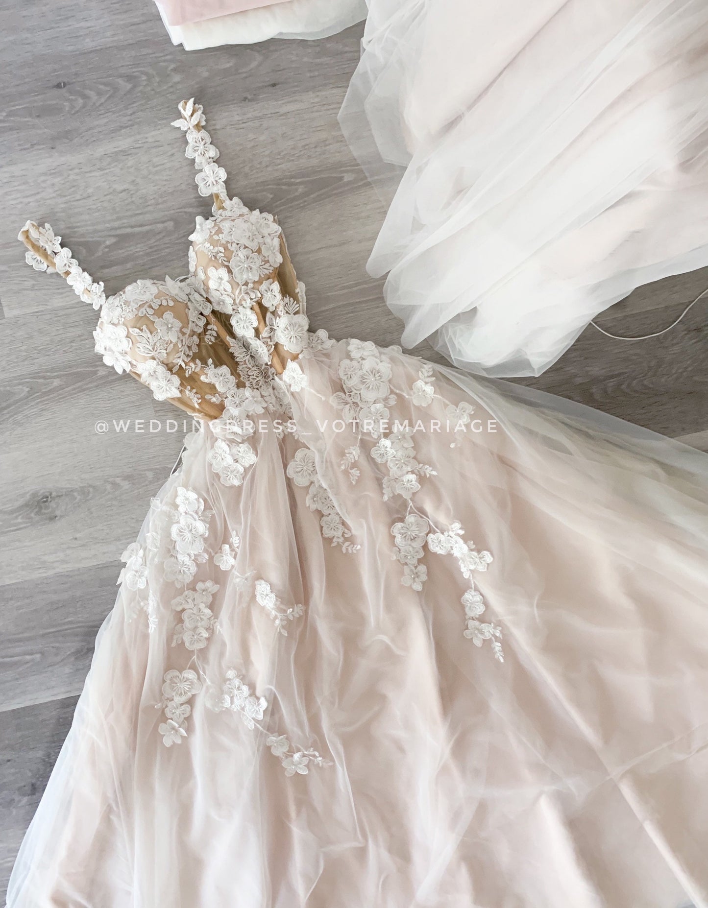Lace wedding gown