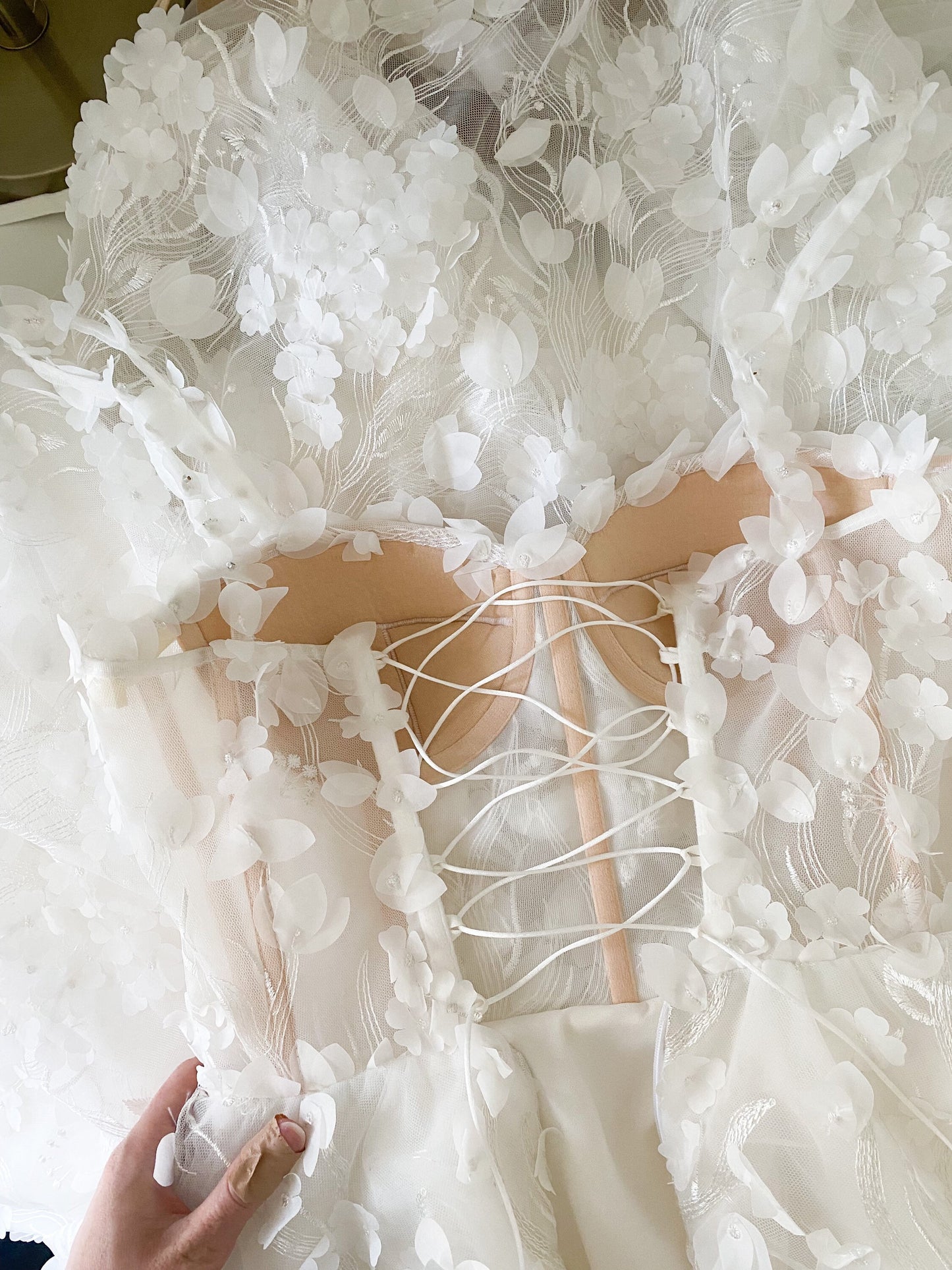 Fiona/ Spaghetti Straps Wedding Dress With Slit