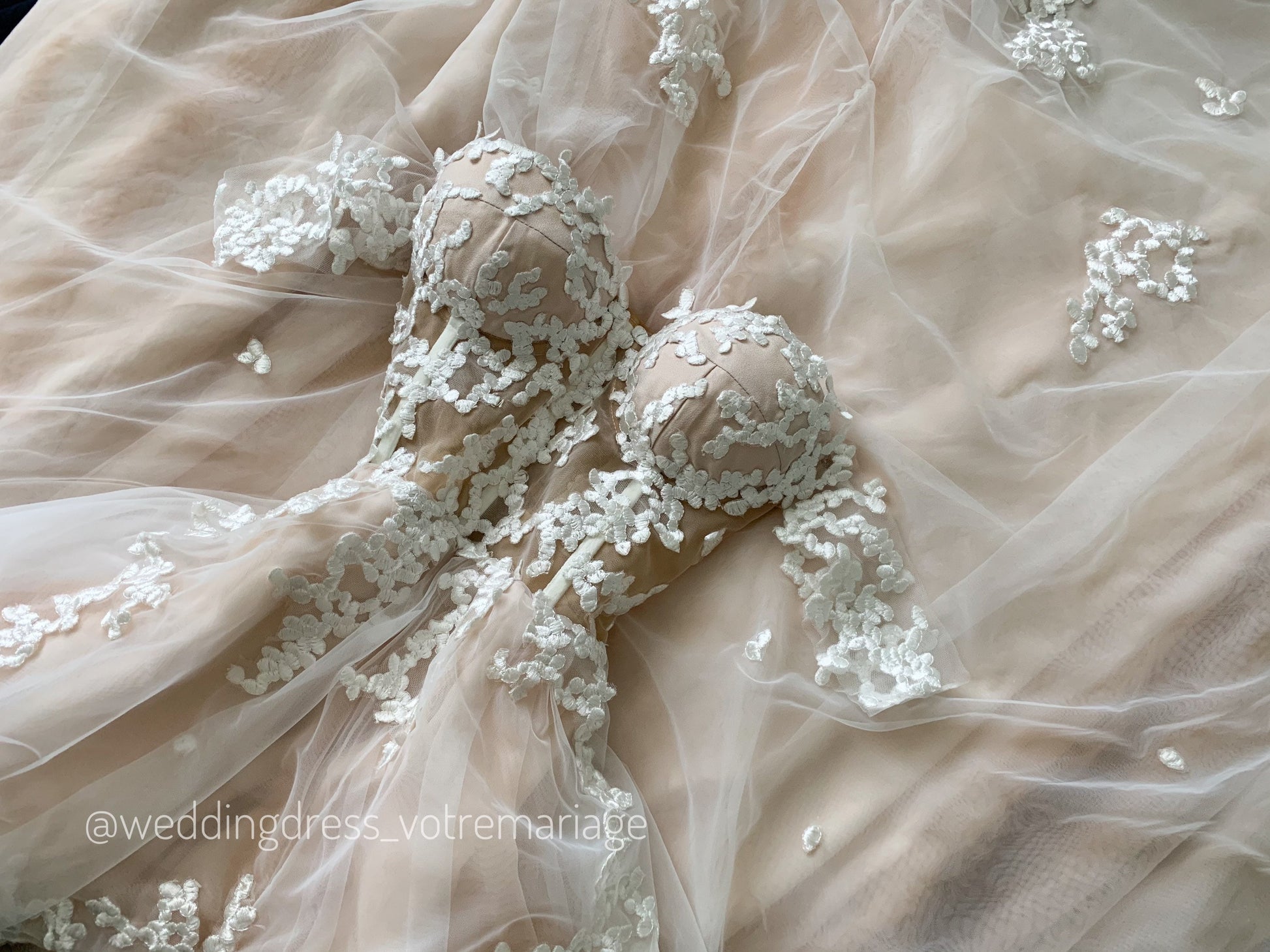 Blush wedding dress