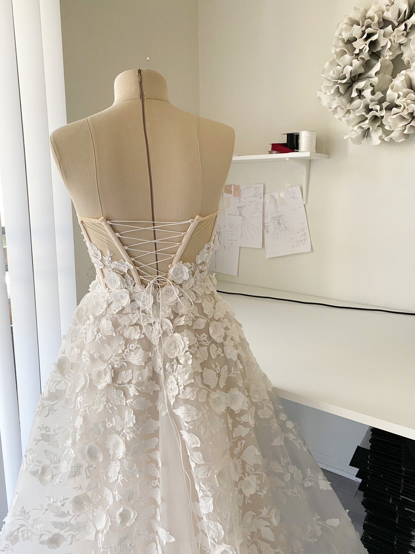 Bella/ Boho A -Line Wedding Dress with a train