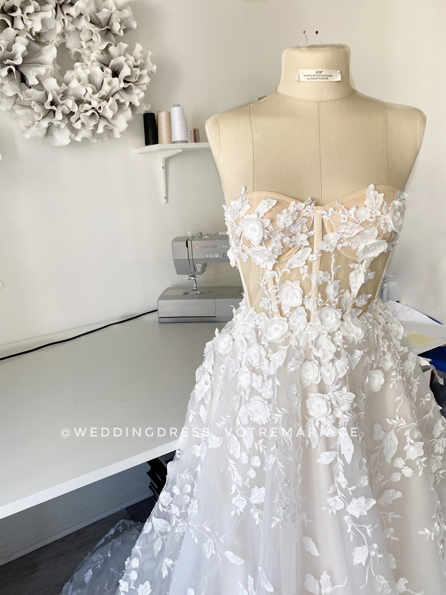 Bella/ Boho A -Line Wedding Dress with a train