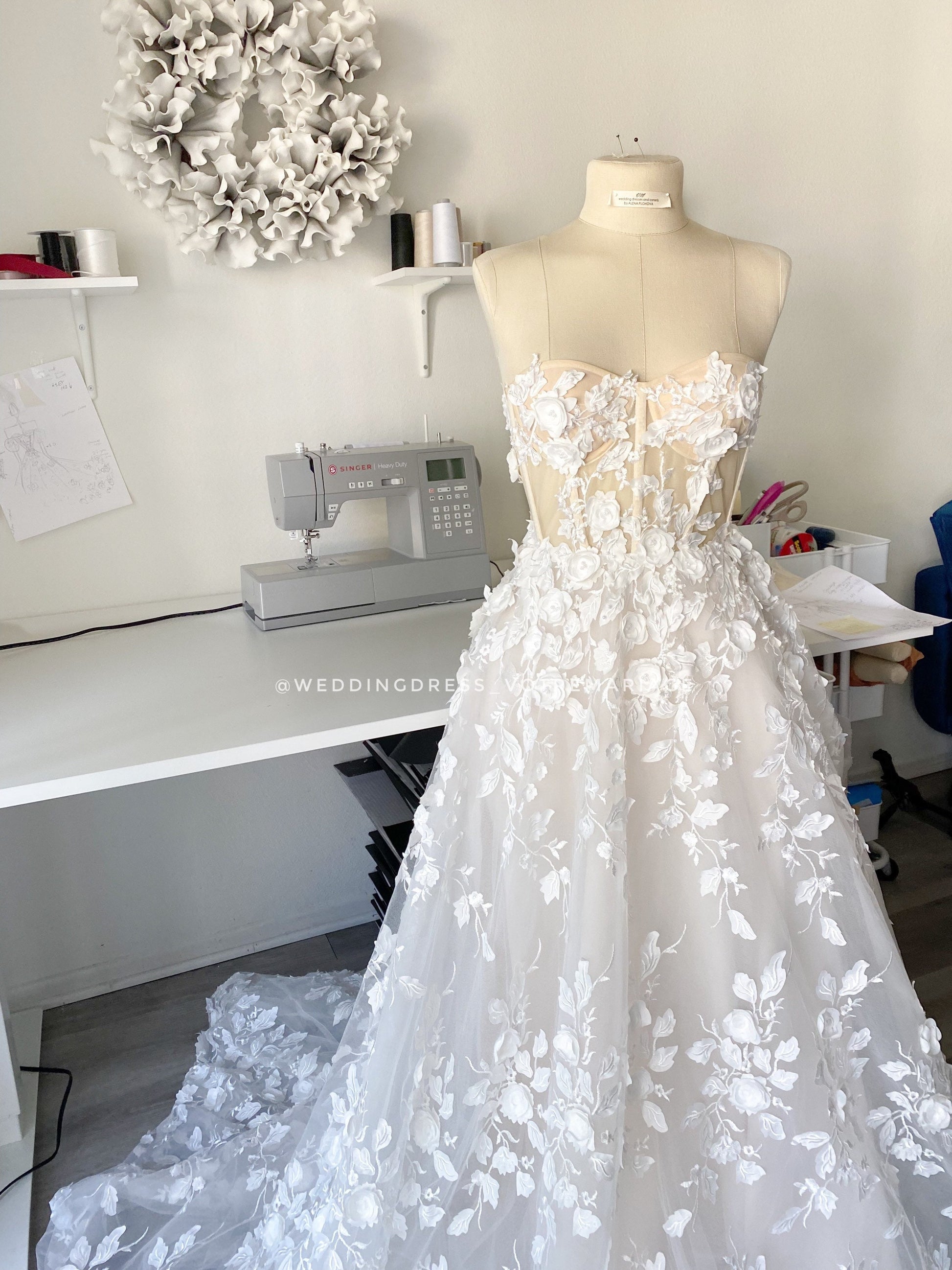 Off white wedding dress