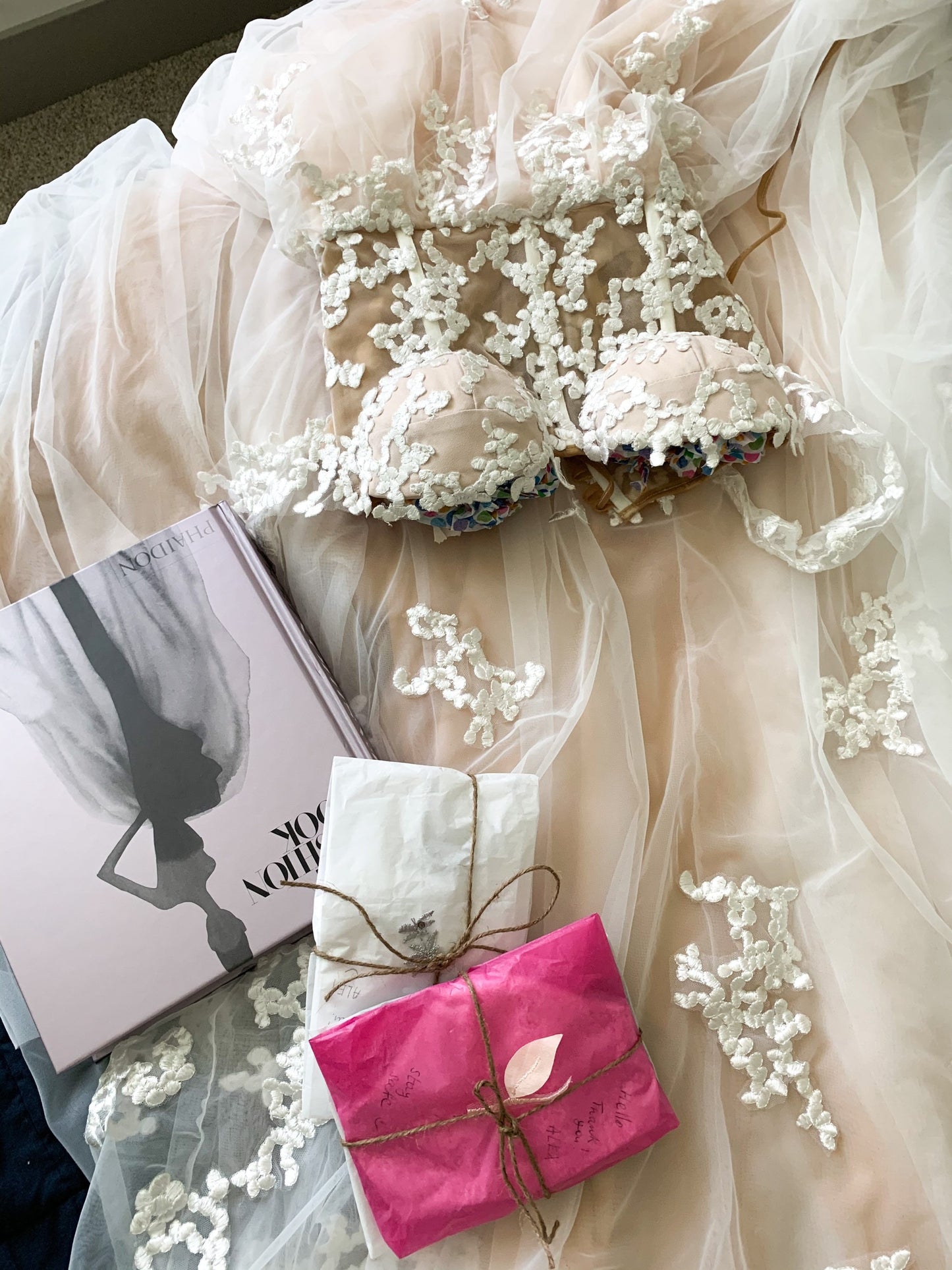 Chloé / Nude wedding dress with a slit