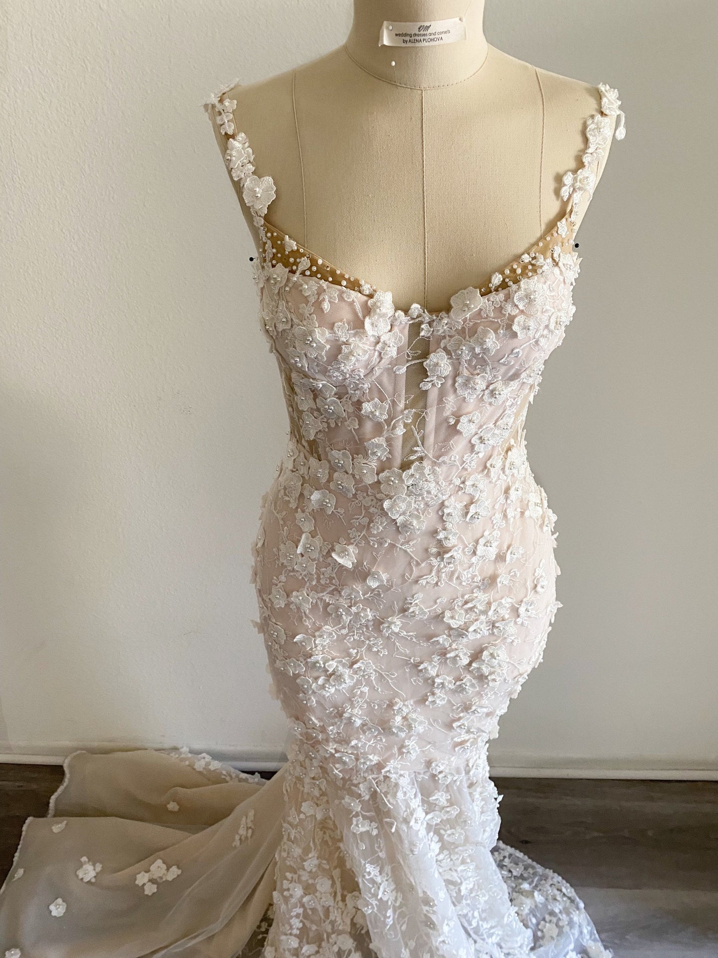 Blush wedding gown
