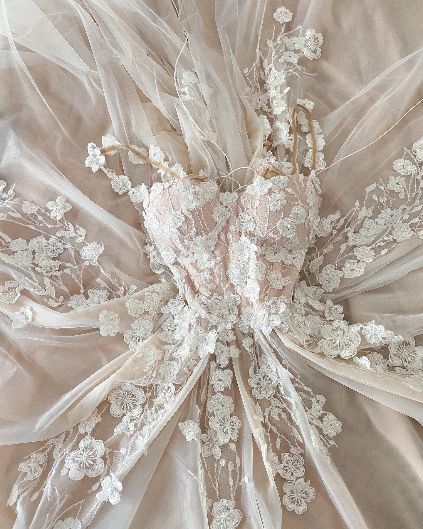 Agata/ Blush Wedding Dress With Long Train Agata/ Blush Wedding Dress With Long Train