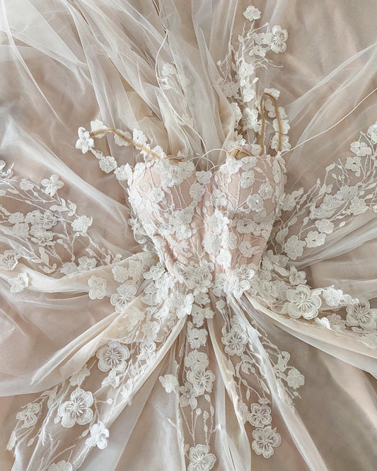 Blush wedding dress