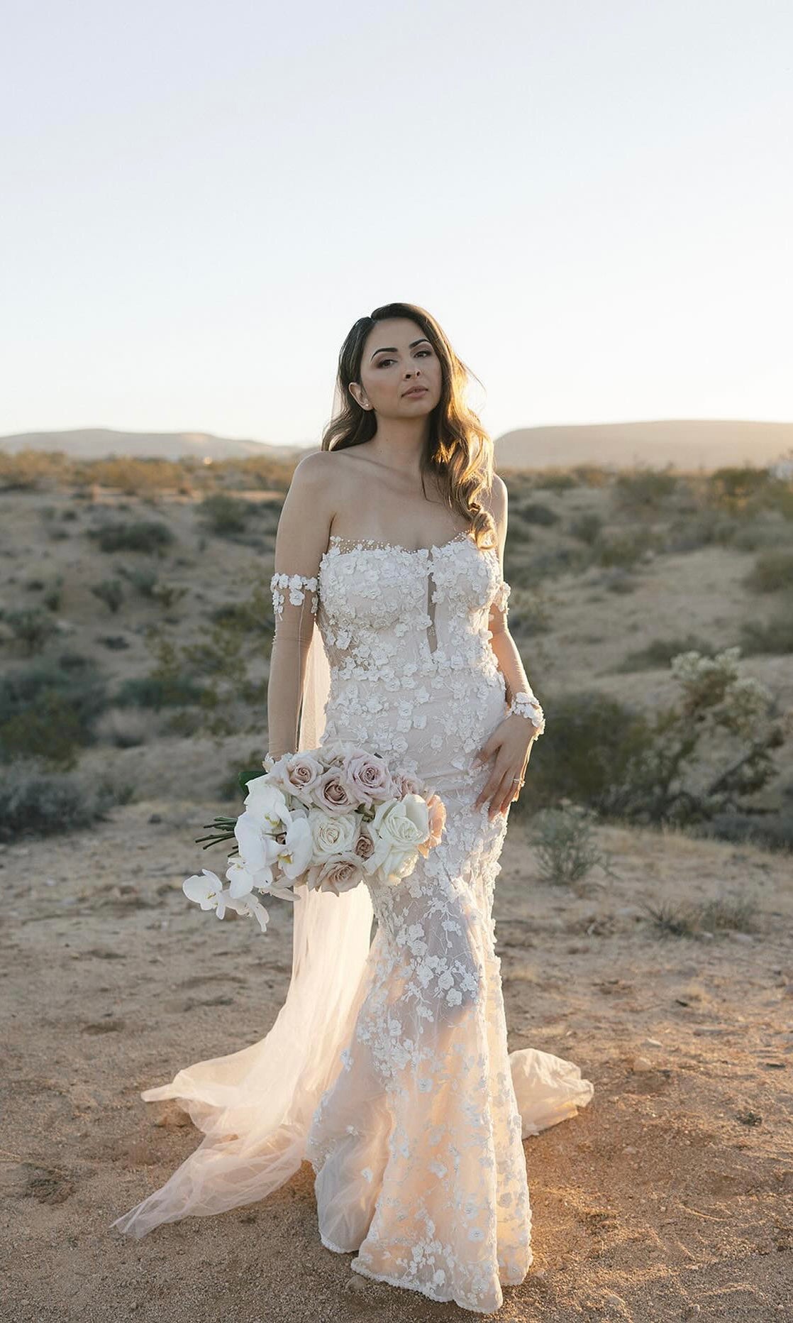 Custom Blush Mermaid Wedding Dress With Long Sleeves, Lace Up Corset Back,  And Belt 2019 Collection From Yuoy, $240.21