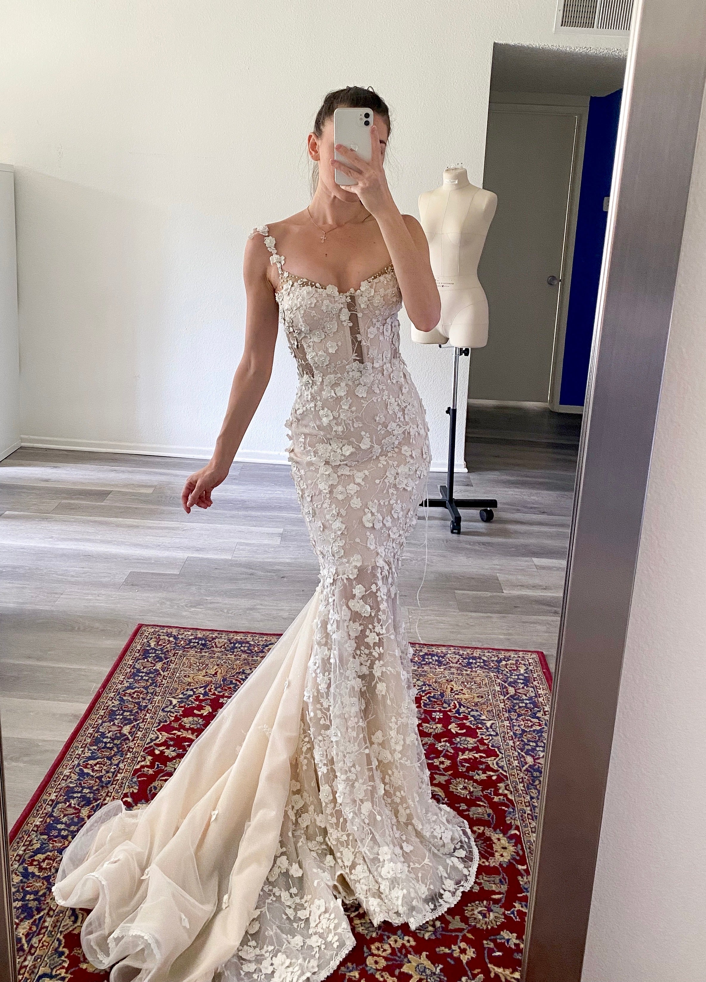 Blush mermaid wedding store dress