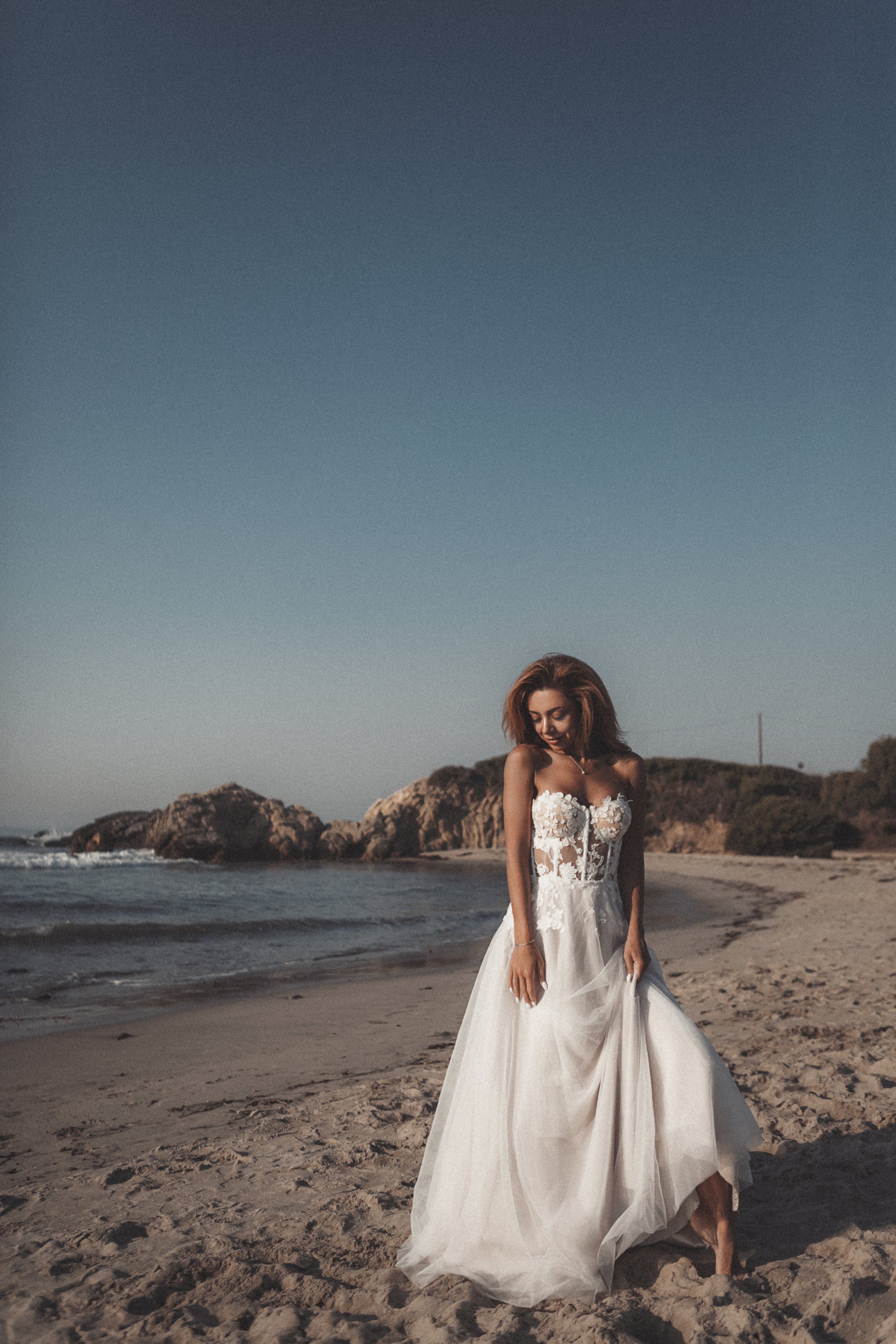 Blush spaghetti straps Wedding Dress – Wedding dresses by Alena Plokhova