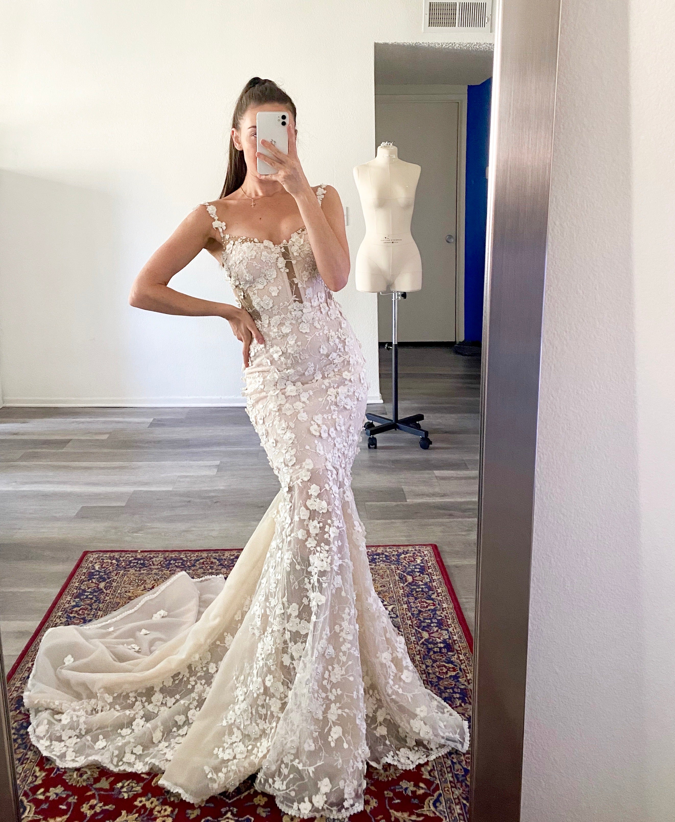 Silver Mermaid Wedding Dresses