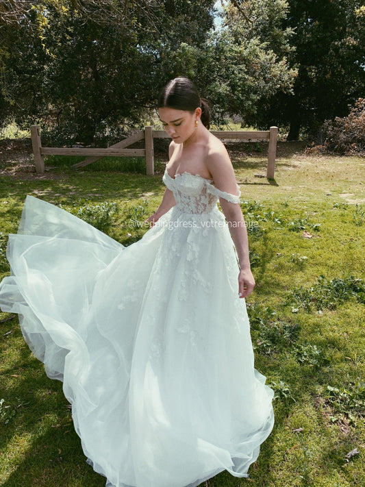 Off white wedding dress